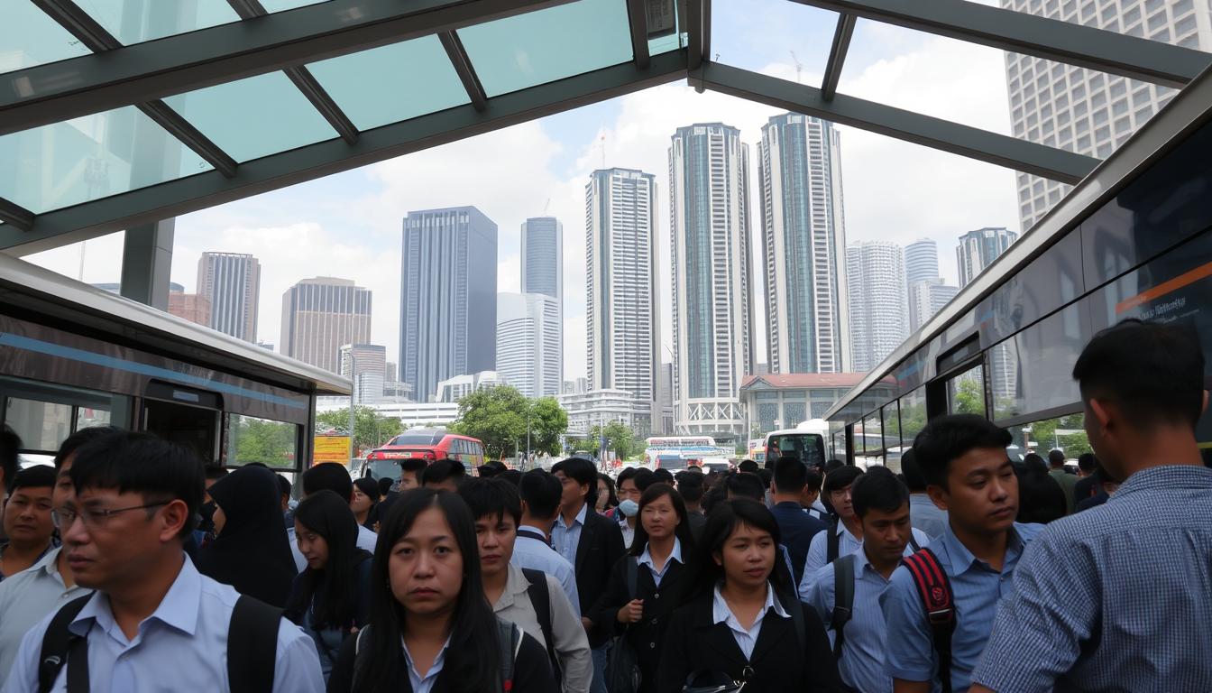 Halte Tj Balkot Dipadati ASN Jakarta di Hari Pertama Wajib Transportasi Umum