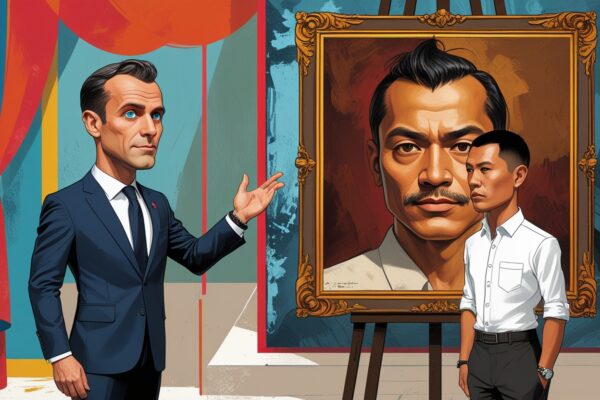 Saat Presiden Macron Tanya Lukisan Soekarno ke Prabowo: This Is You?