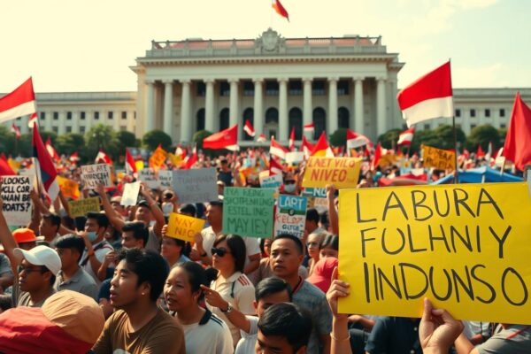 Spanduk dan Orasi Penuhi Aksi May Day di DPR